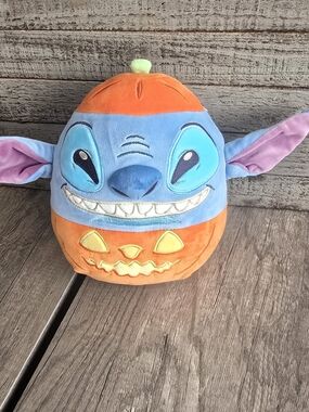 Disney Stitch Pumpkin Squishmallow - Orange & Blue Halloween Pal